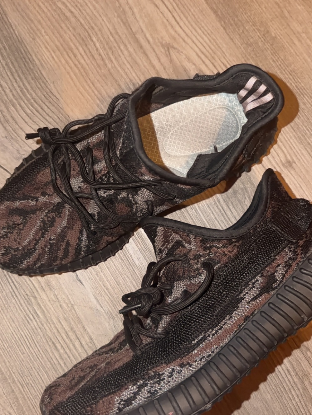 adidas Kids Black and Brown Patterned Sneakers